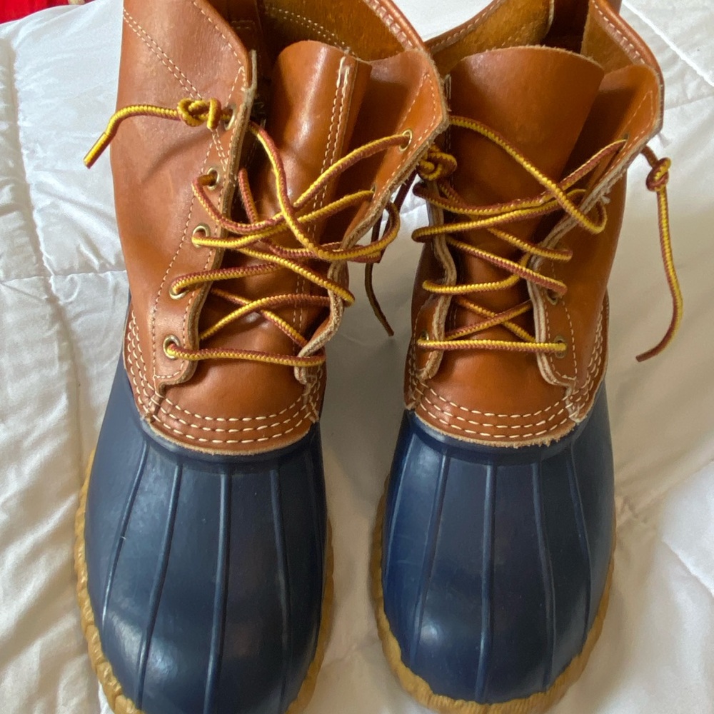 L.L. Bean Brown and Blue Winter Bean Boots